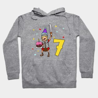 I am 7 with Centurion - kids birthday 7 years old Hoodie